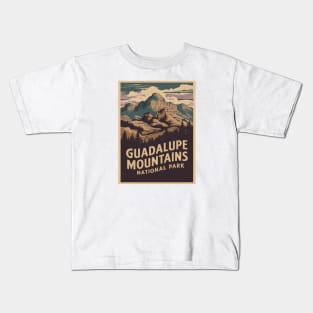 Guadalupe Mountains National Park Poster Illustration Kids T-Shirt